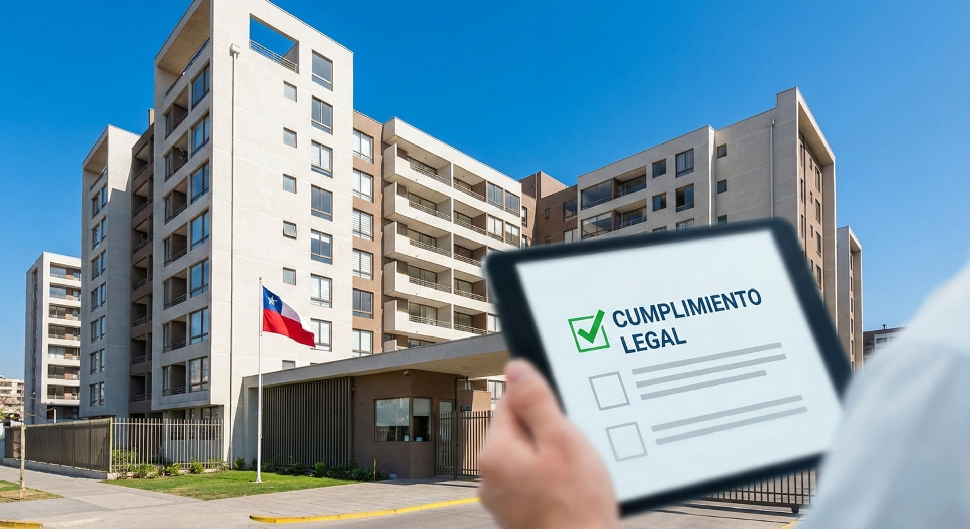 imagen de administrador inspeccionando un edificios